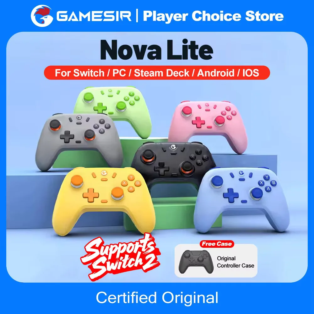 GameSir Nova Lite Switch Controller Hall Effect Gamepad for Nintendo Switch iPhone Android Mobile Phone Windows PC Steam