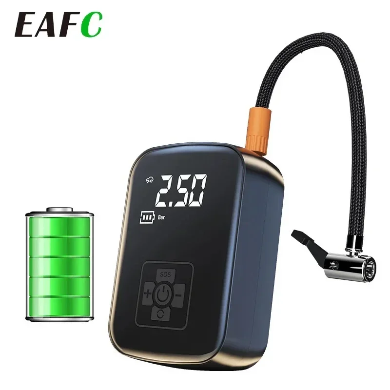 EAFC Portable150PSI Car Tire Inflator, Electric Pump for Bicycle, Motorcycle, Football, Basketball  Essential Tire Accessories
