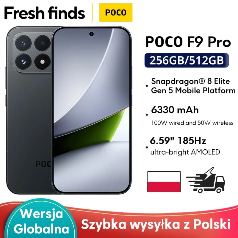 POCO F9 Pro Global Version Smartphone Snapdragon 8 Elite Gen 5 200MP 6.59" 185Hz Display 6330mAh battery