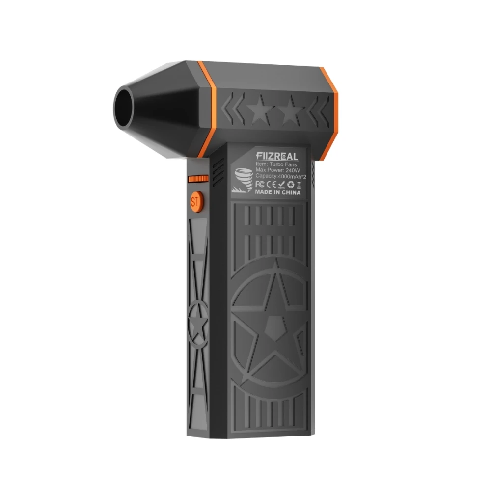 Fiizreal X50 240W Brushless Turbo Fan 57m/s 8000mAh Dual Battery 15W Type-C Magnetic Nozzle