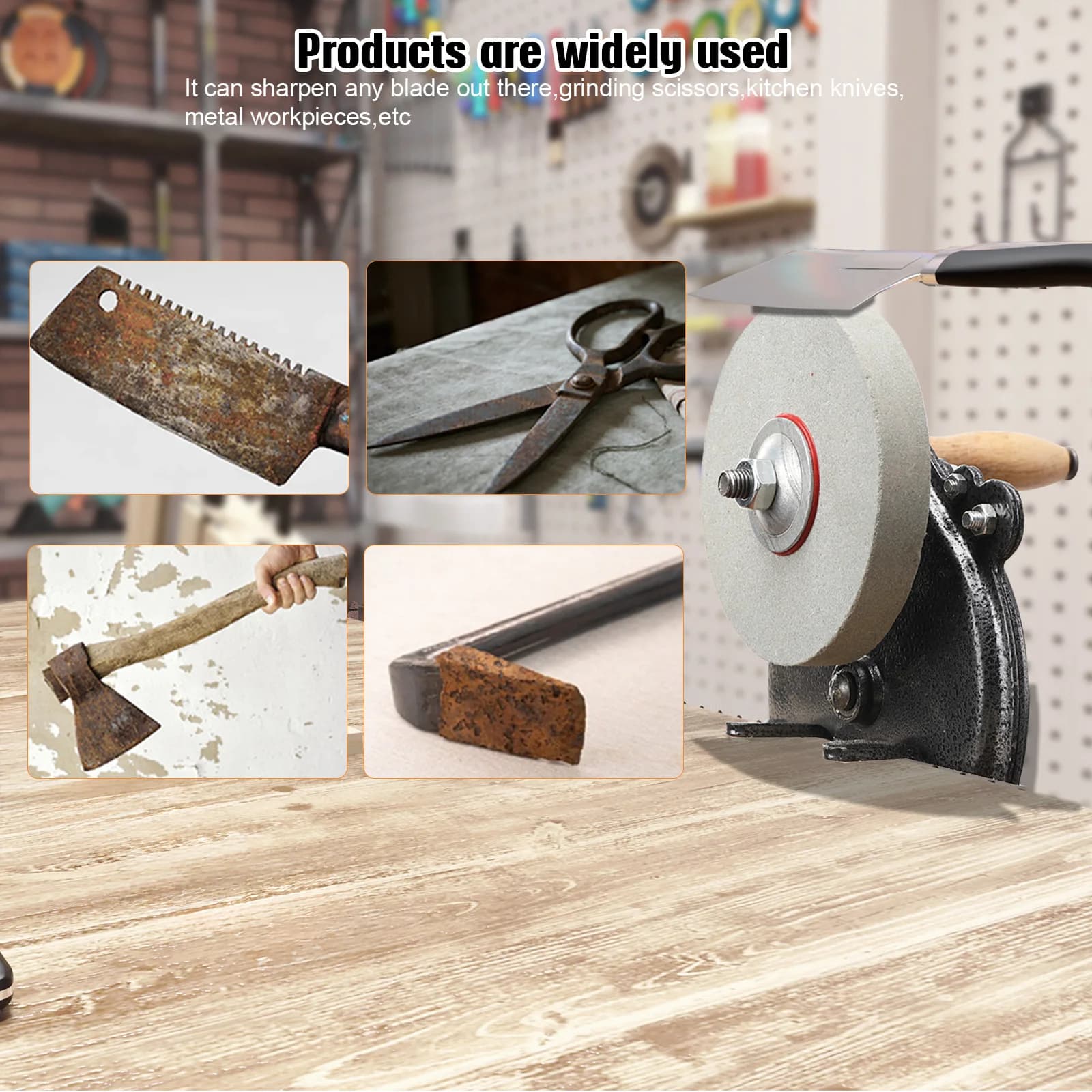 Hand Cranked Desktop Grinding Wheel Sharpener Old-Fashioned Kitchenware Polishing Cutter Sharpening Machine for Tools Hand Cranked Desktop Grinding Wheel Grinder Old-Fashioned Sharpening Machine Polishing Sharpener Cutting Tool for Kitchenware