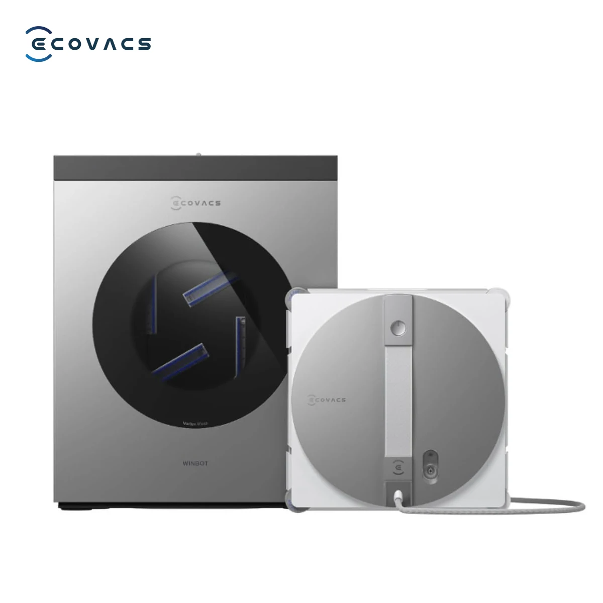 ECOVACS WINBOT W3 OMNI Window Cleaning Robot with Multifunctional Station Automatic Cleaning of Mop Pads, Intelligent Cleaning