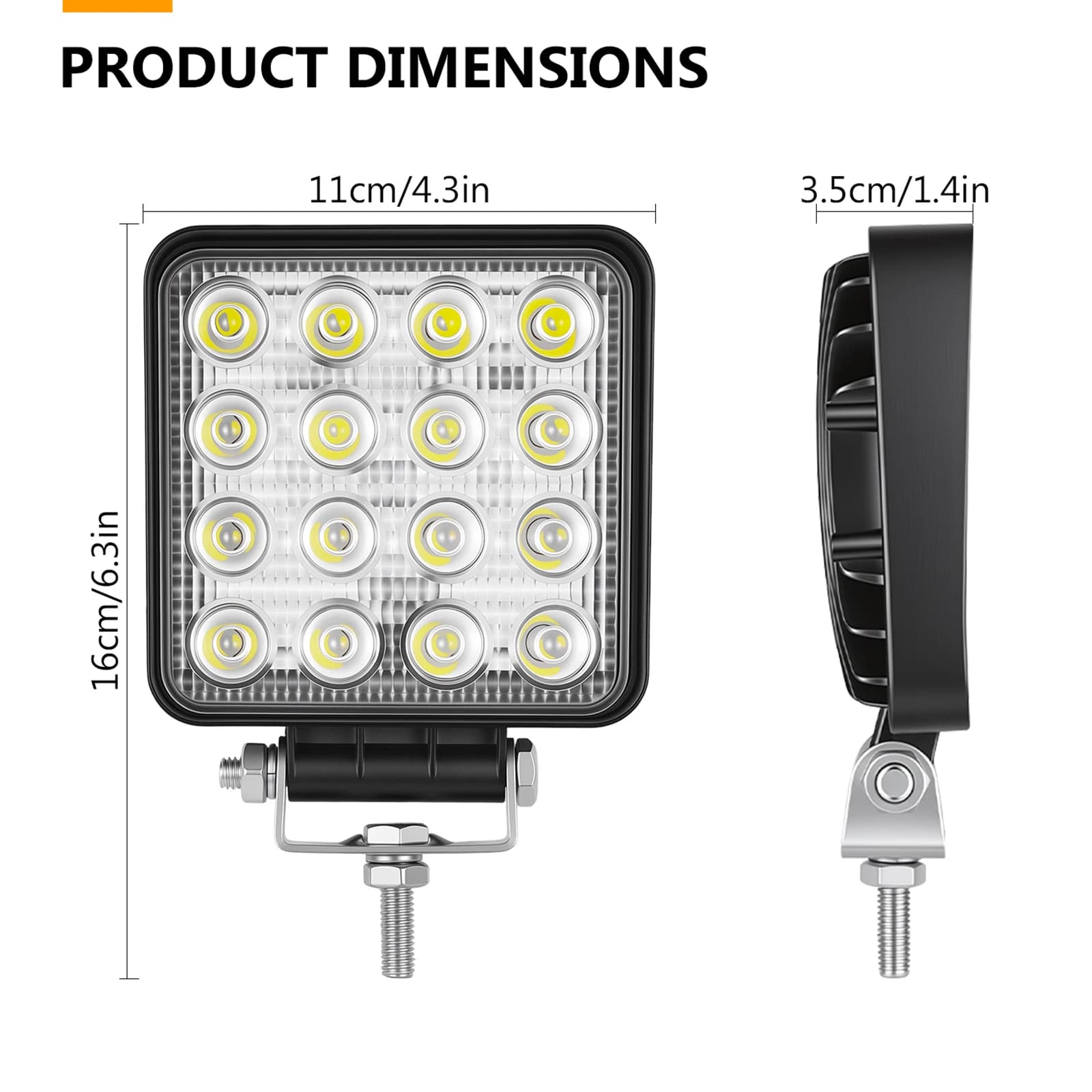 10pcs Offroad Car Roof Rack 48W 4" LED Work Light Spotlights For Jeep 4x4 Truck SUV Pickup Bumper Headlight Driving Fog Lamps