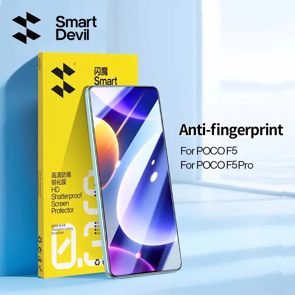 SmartDevil 2pcs Screen Protector for Xiaomi POCO F9 Ultra F7 X7 Pro F6 F5 Pro Tempered Glass for POCO F8 Ultra HD Anti Blue Ray
