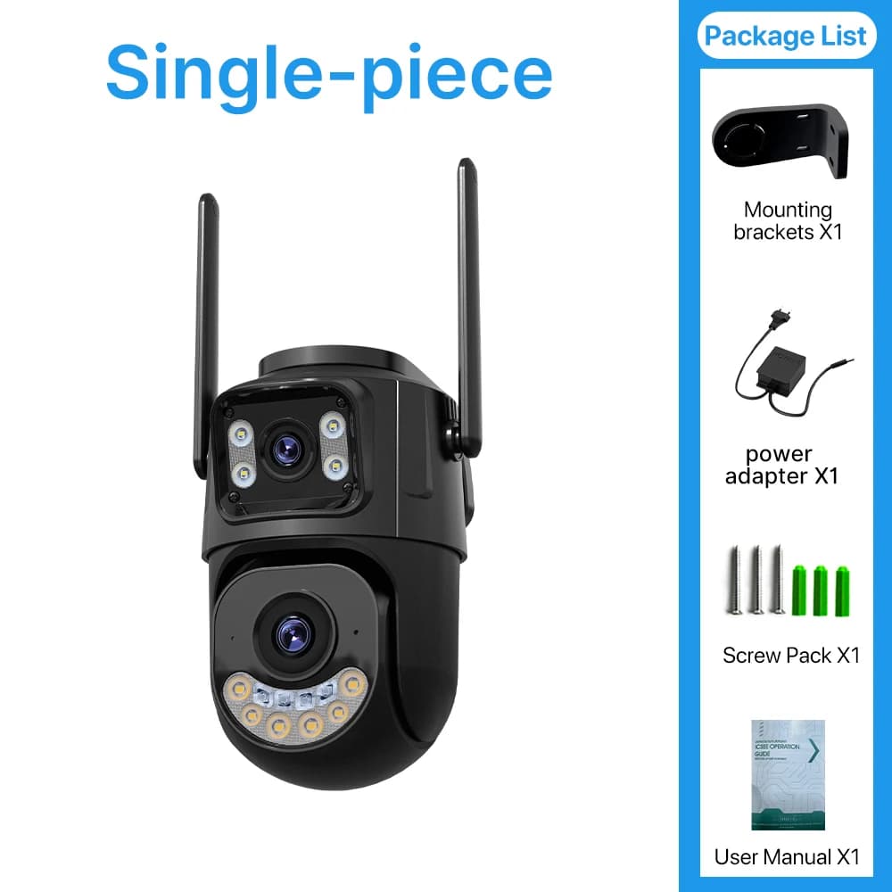 WONSDAR 1PC/2PCS 2.4GHz&5GHz Upgraded WiFi IP Camera Outdoor Security Cam Auto Tracking Night Vision Video Surveillance ICsee