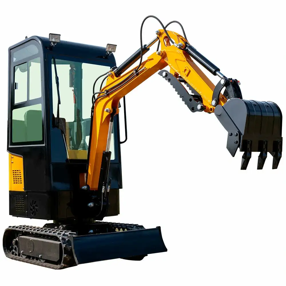 MS10HCAB Mini Excavator 1 Ton 7KW Diesel Engine Trencher Digger Machine with Mechanical Thumb and Bucket Shipping From Germany