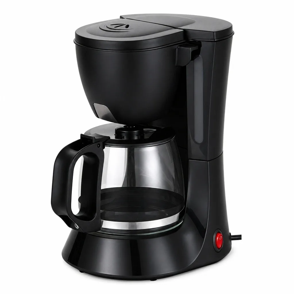 Orbit Drip Coffee Maker 0.6L Electric 600W, Compact Coffee Machine with Anti-Drip System, Keep Warm Function and Glass Carafe, Ideal for Home and Office, 220V-240V Black