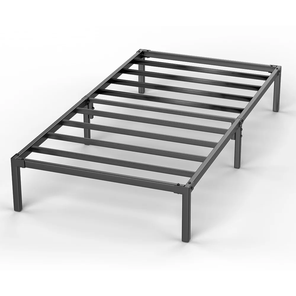 190x88cm/190x135cm Iron Bed Frame Black Bed Frame With Storage Under the Bed Of 35cm,Easy Assembly, Modern Black Bedroom Furniture, Mattress Foundation