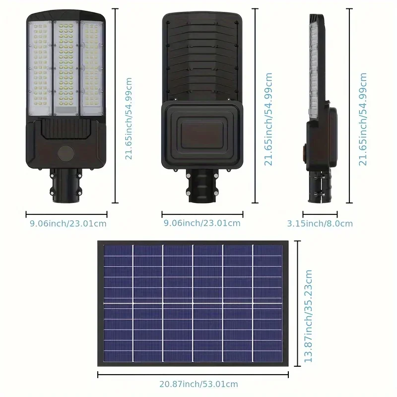 Swiatla Solar Powered Street Lights Outdoor, 1/2 Pack 8000LM Motion Sensor Security Flood Light, IP67 Waterproof Dusk to Dawn Safety Lighting for Garden, Yard, Pathway, Driveway