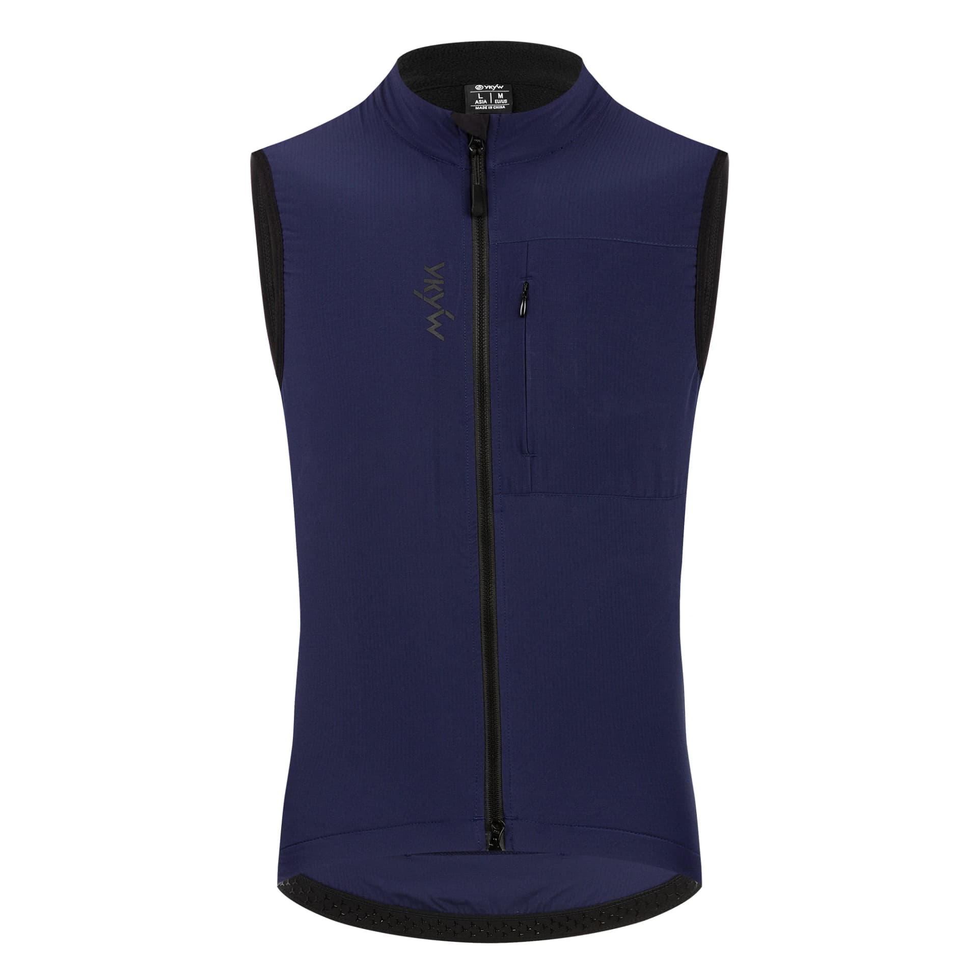 YKYWBIKE Men Cycling Gelit Thermal Fleece Bicycle Windbreaker Sleeveless Bike Vest Windproof Waterproof Cycling