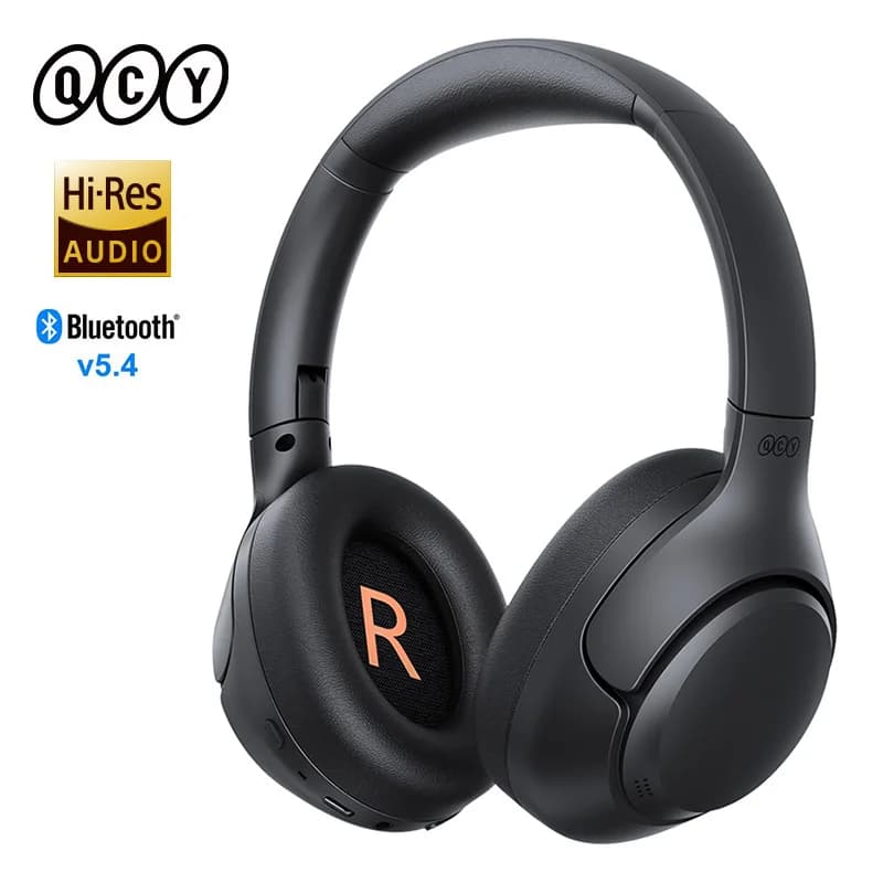 QCY H3 ANC Wireless Headphones Bluetooth 5.4 Hi-Res Audio Over Ear Headset 43dB Hybrid Active Noise Cancellation Earphones 60H