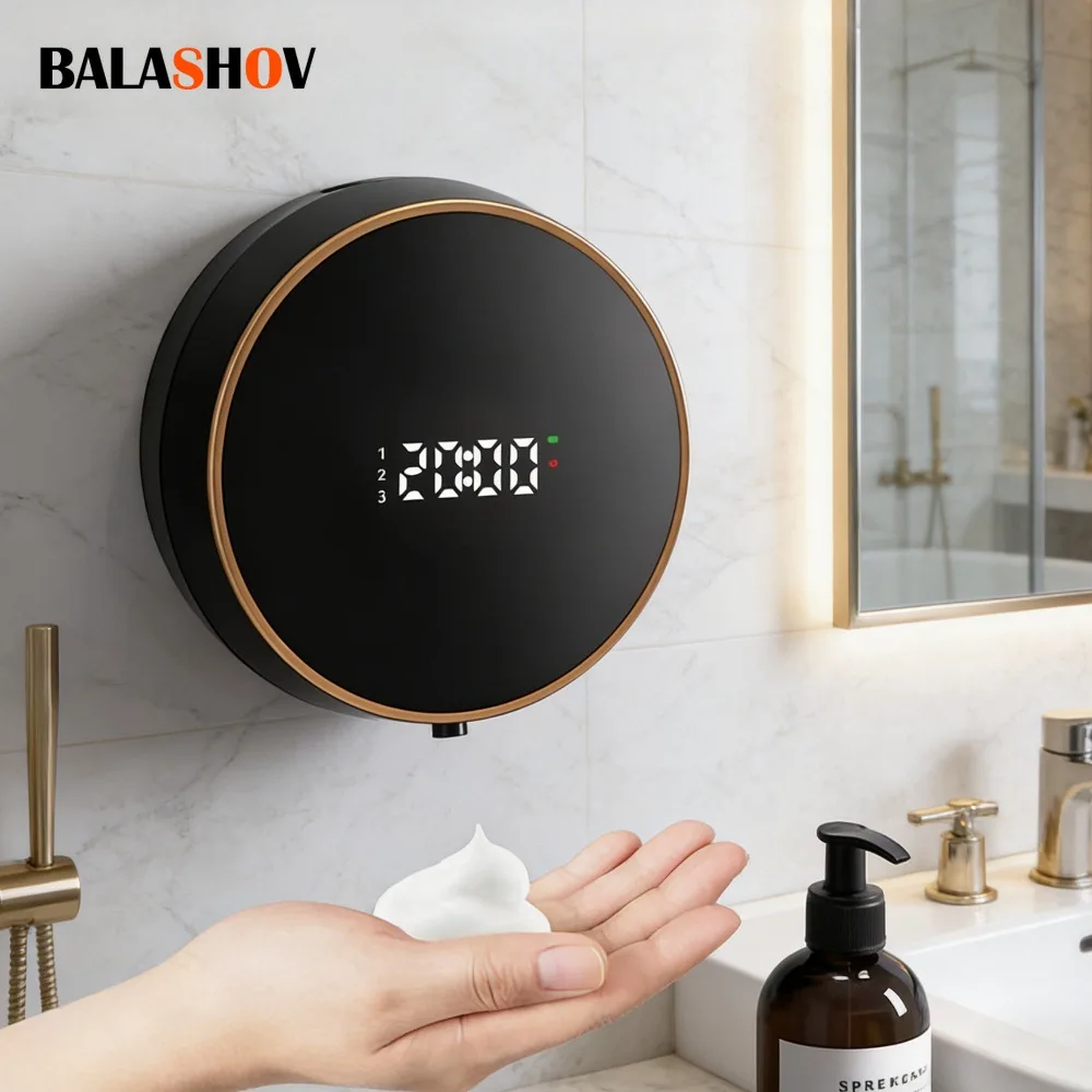 2 PCS Touchless Foam Soap Dispenser Smart Rechargeable Automatic Induction Hand Washer Wall Mounted Dispenser EU Bathroom Kitche
