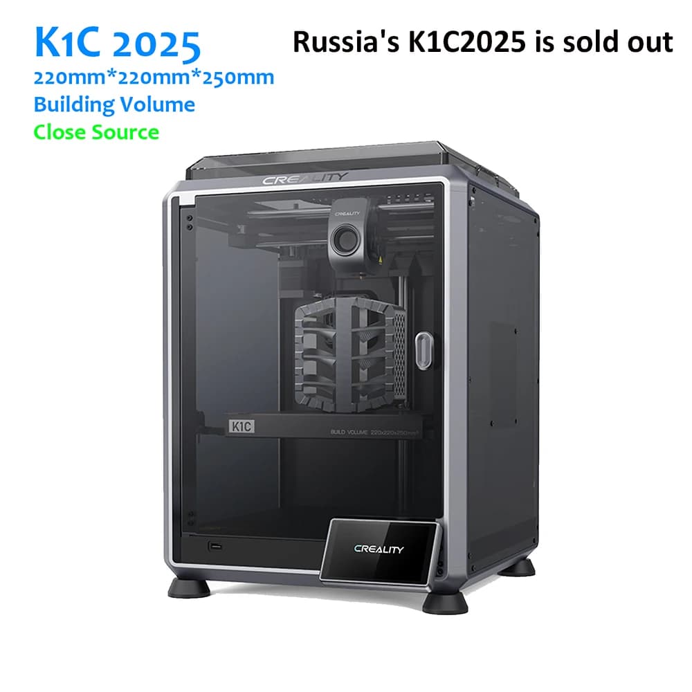 Creality K1/K1MAX/K1C 2025 3D Printer Max. 32MM³/S Flow Hotend Printing Speed 600MM/S Dual-gear Direct Drive Extruder