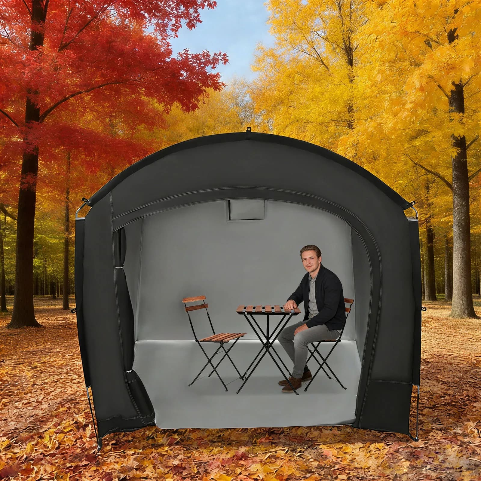 Portable Outdoor Bike Tent Travel Bike Storage Tent with Carry Bag Fits 3-4 Bikes for Bicycle Storage, Camping & Outdoor Equipment