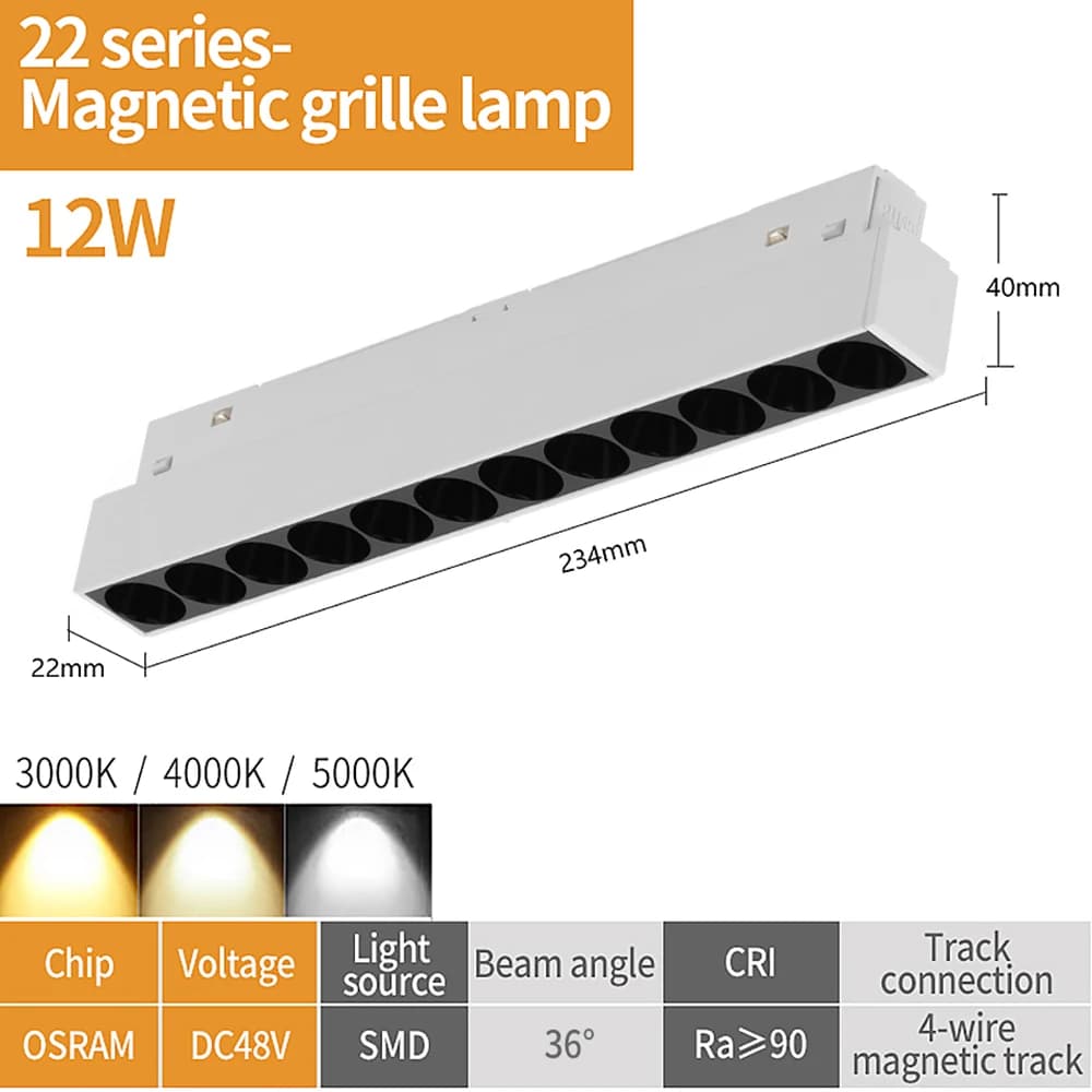 PNY White DC48V DALI Dimmable Tuya Zigbee Smart Home Living Room Bedroom High Quality LED Magnetic Track Lighting System Lamp