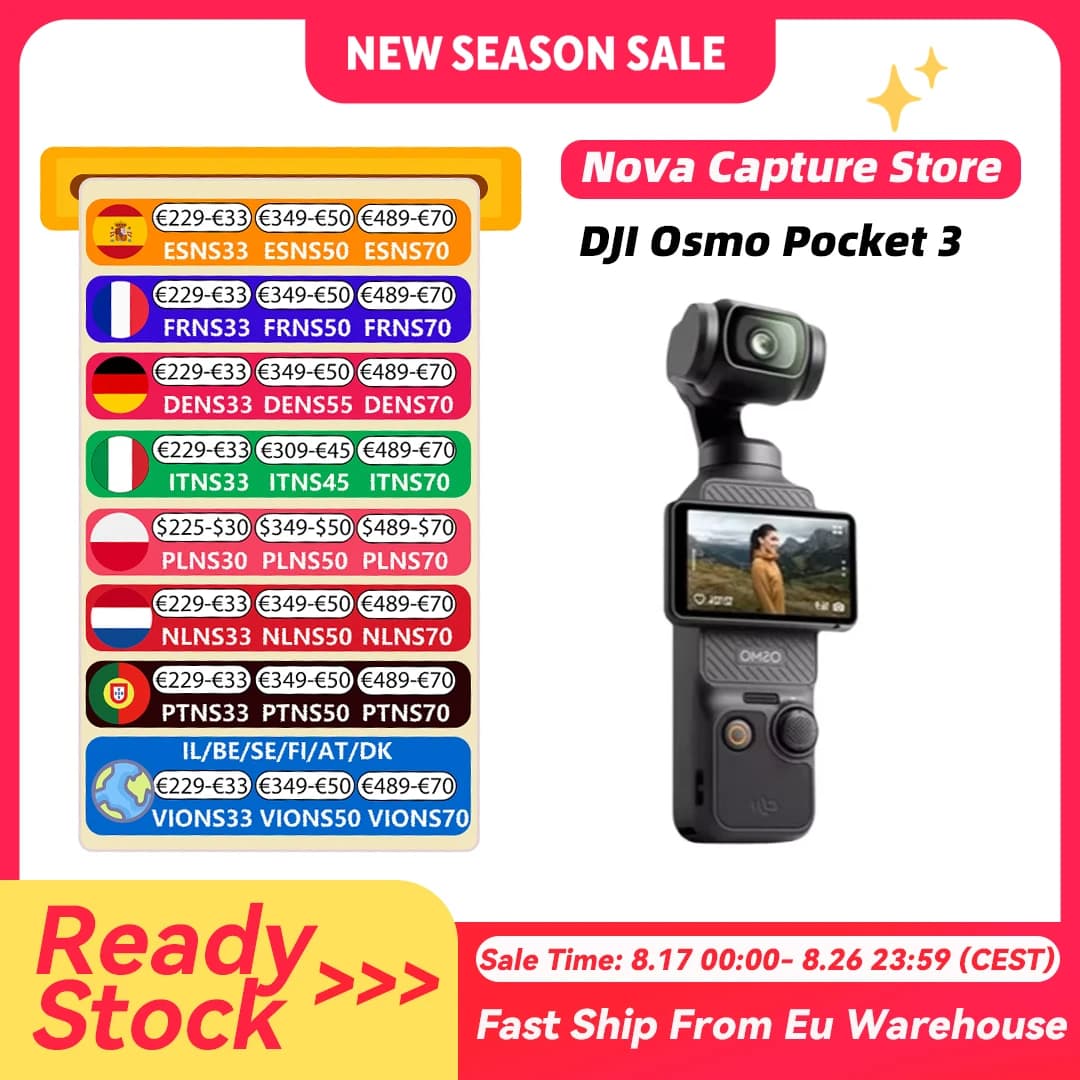 New DJI Osmo Pocket 3 Powerful 1-Inch Sensor 4K/120fps  2-Inch Rotatable Touchscreen DJI Pocket 3 New