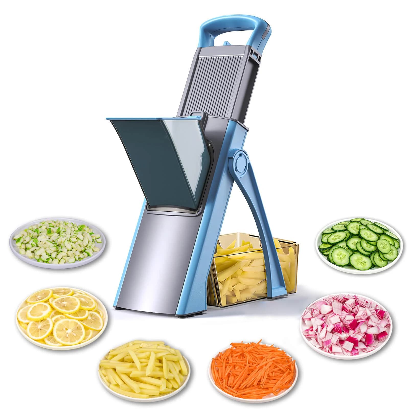 Vegetable Slicer, Kitchen Accessaries, Adjustable Vegetable&Fruit Chopper With 4 Modes Dicer, Julienne Kitchen Chopping Artifact