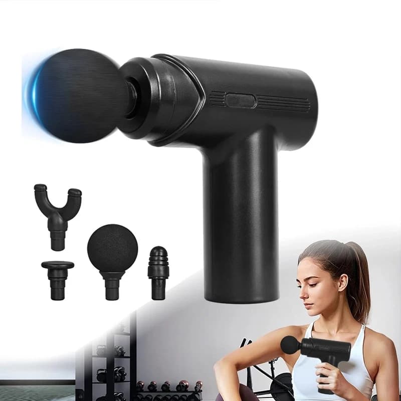 2026 High-Power Muscle Relaxer - Rechargeable Deep Tissue Massage Gun With 4 Heads For Full Body Relief,Ultimate Muscle Recovery