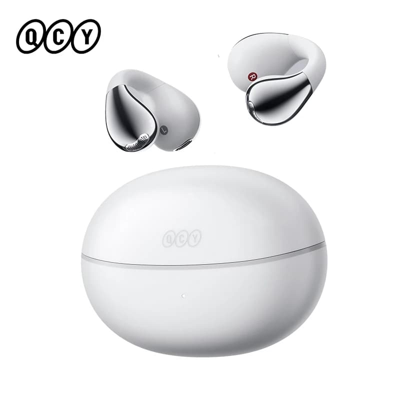 QCY Crossky C30S Open Ear Wireless Earphones Hi-Res with LDAC Ear Clip Earbuds Bluetooth 6.0 Clip On OWS Sports Headphones 40Hrs