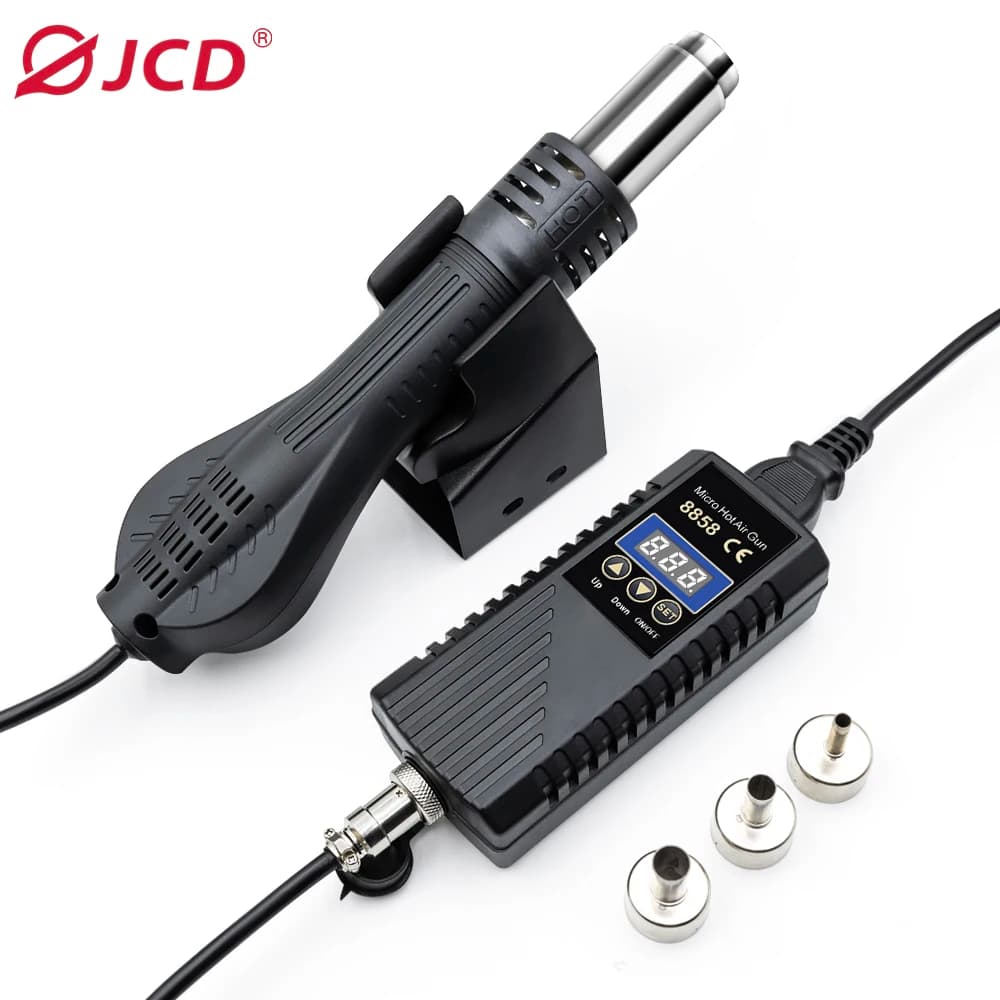 750W SMD Rework Soldering Station 2 in 1 Soldering Iron Hot Air Welding Station LCD Digital Display For BGA PCB IC Repair 8898