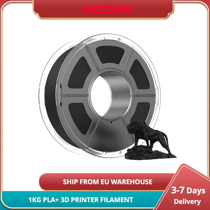 Mecpow 1KG PLA+ High Speed Basic 3D PRINTER FILAMENT - 30-300mm/s, 190-230°C Temperature, 1.75mm±0.02mm Filament Diameter
