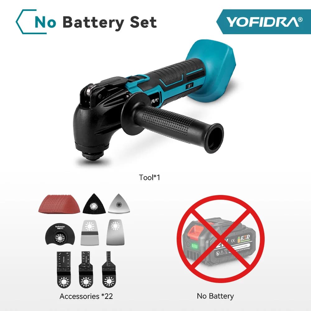 YOFIDRA 6 Gear Oscillating Multi Function Tool Electric Saw Trimmer Shovel Cutting woodworking Machine For Makita Battery Pin