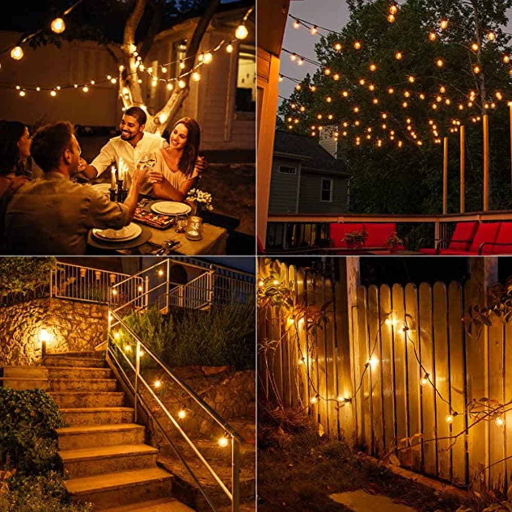 G40 String Lights Outdoor LED Party Globe Bulbs Courtyard Patio String Lamp For Street Garden Camping Terrace Party Decoration