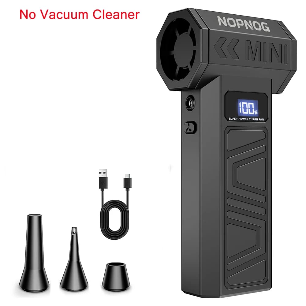 Turbo Fan Blower Car Vacuum Cleaner Cleaning Blowing Tools Violent Jet Fan Electric Air Duster Auto Dust Collector Blow and Suction 2 in 1 Portable