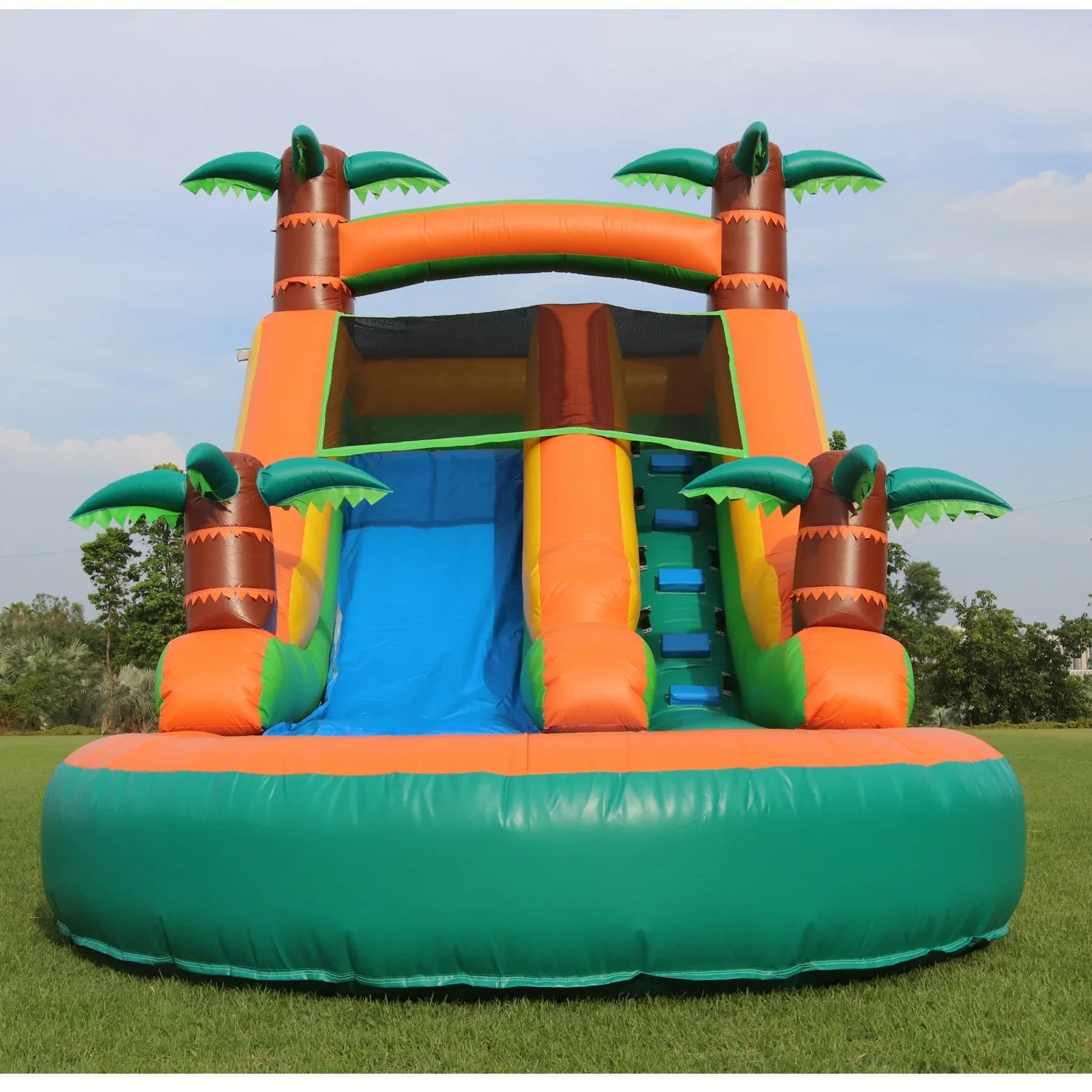 Inflatable Summer Outdoor Sildes Air Bounce Water Amusement Play Equipment Inflatble Water Double Slide Bubble Ball Pit