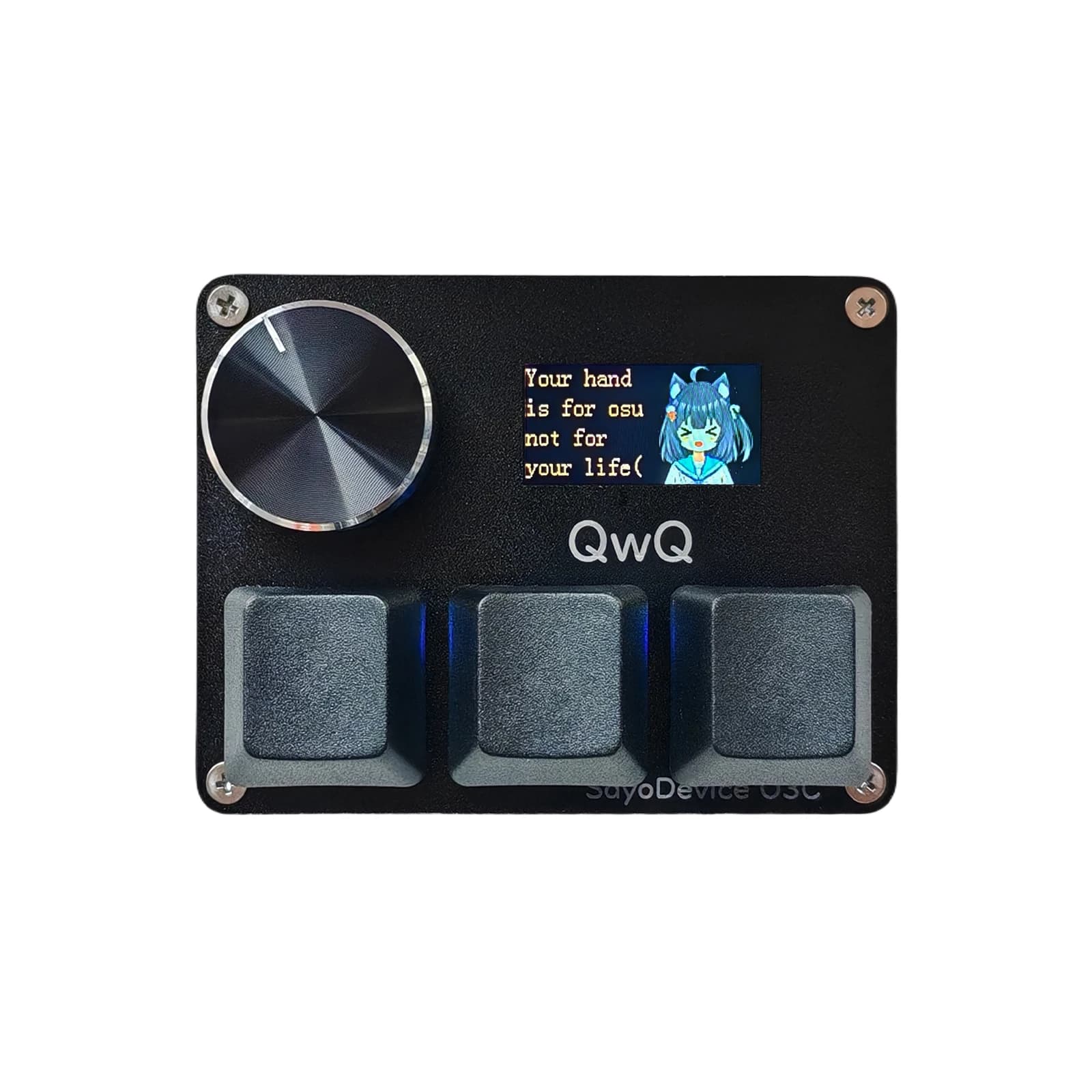 O3C Game Keyboard SayoDevice OSU O3C Rapid Trigger Hall Switches Magnetic Pink Switches Keyboard Knob Screen Copy Paste Shotcut