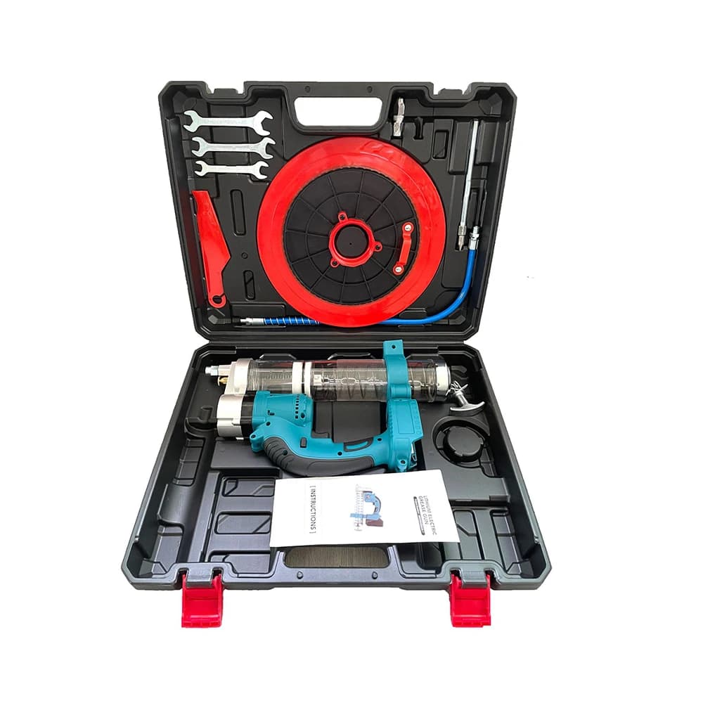 Podofo 689Bar High-Performance Brushless Motor Grease Gun Electric Lubricator Tool Set For Makita 18V Battery