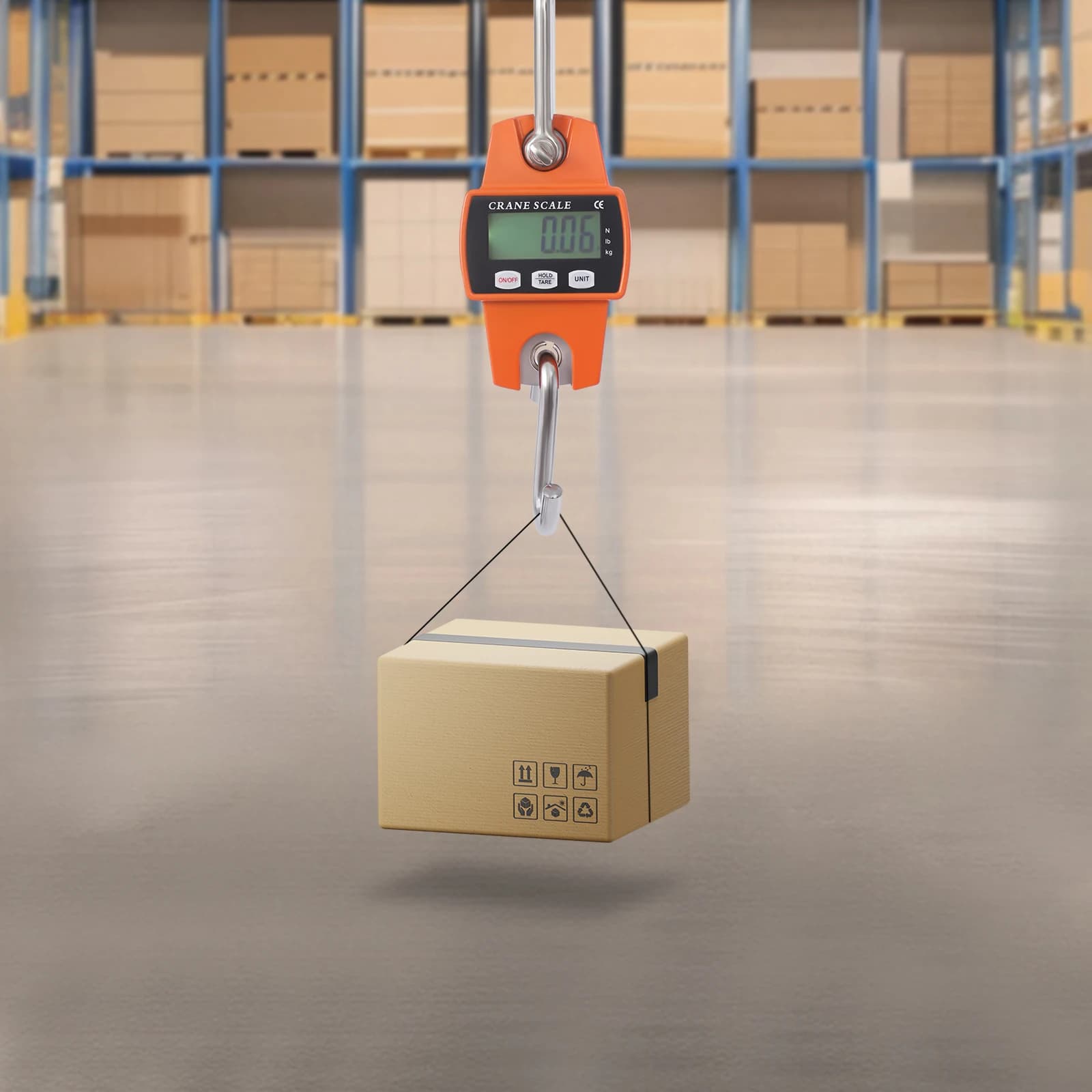 660lb Digital Hanging Scale with Cast Aluminum Case, Handheld 300Kg Mini Crane Scale for Farm Hunting Fishing Outdoor