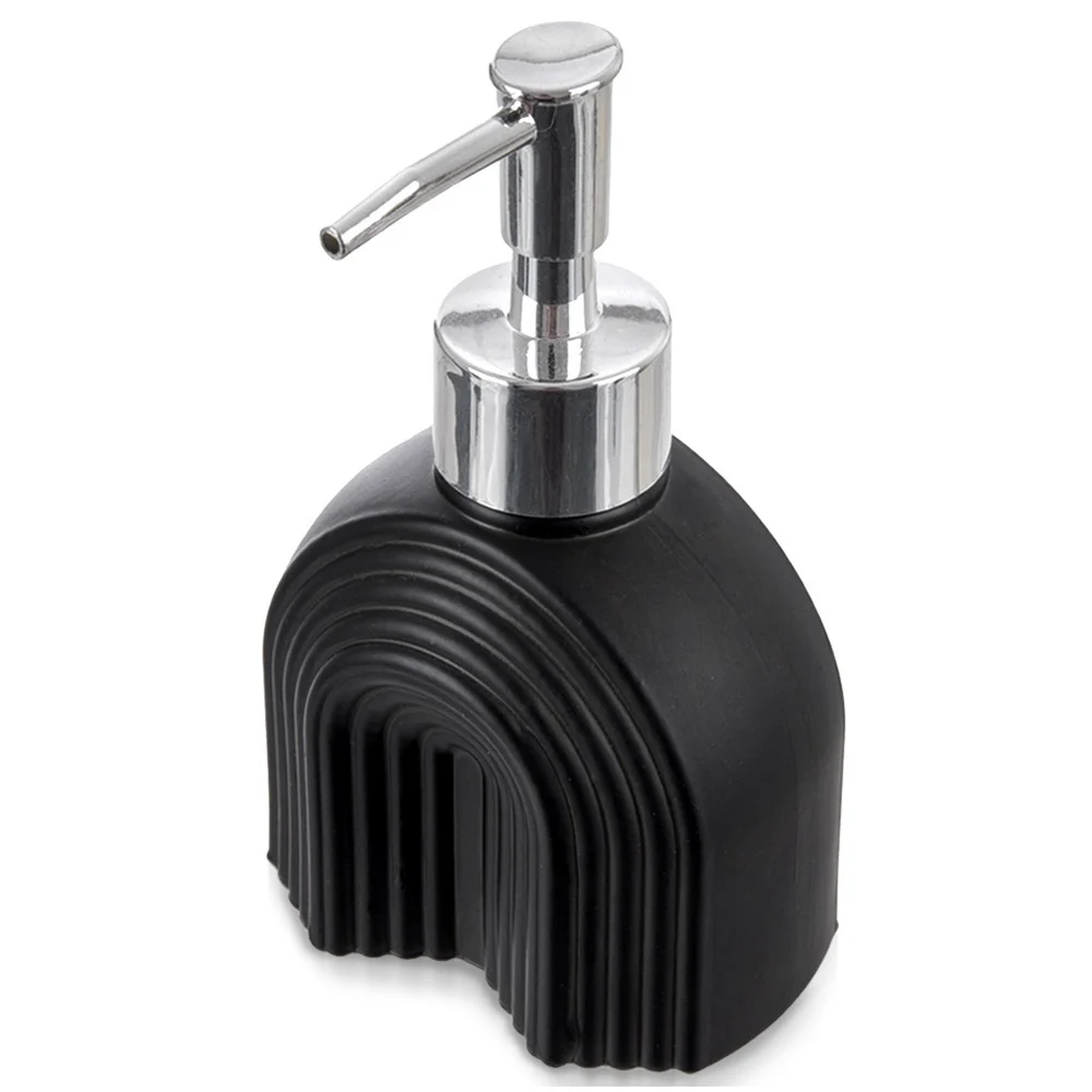 Glass Soap Dispenser Black 180 ml