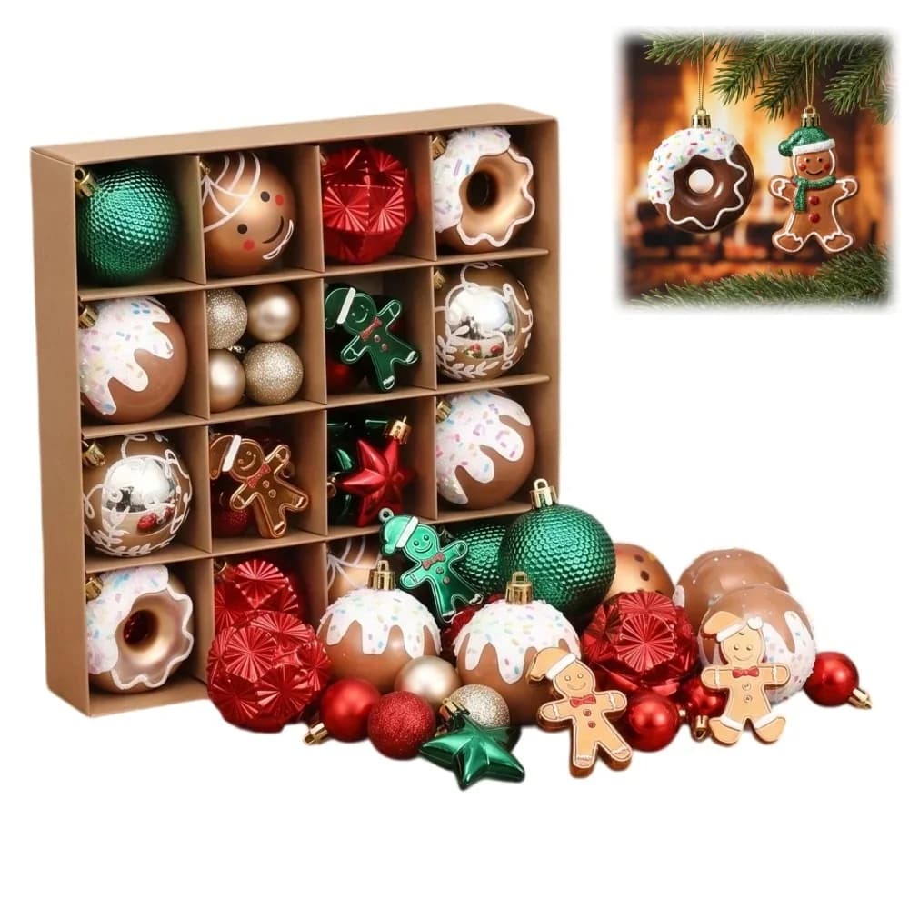 42PCS 6CM Christmas Ball Xmas Tree Hanging Pendant Ornaments 2026 Christmas Home Decoration New Year Party Gifts Multicolor