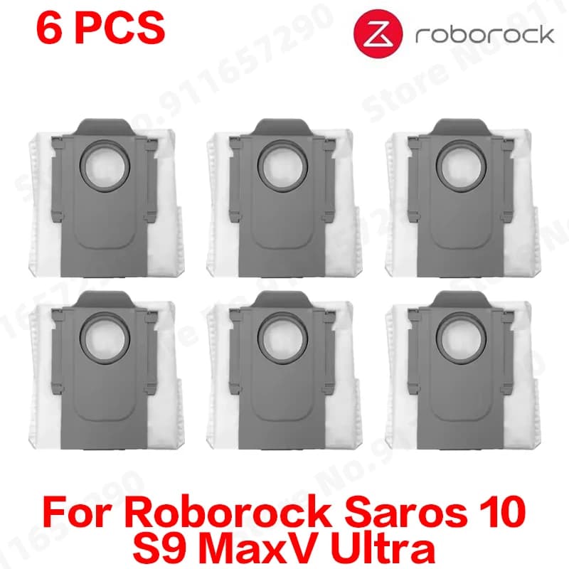 Replacement Parts Compatible for Roborock Saros 10 / S9 MaxV Ultra Main Roller Side Brush HEPA Filter Mop Cloth Dust Bag