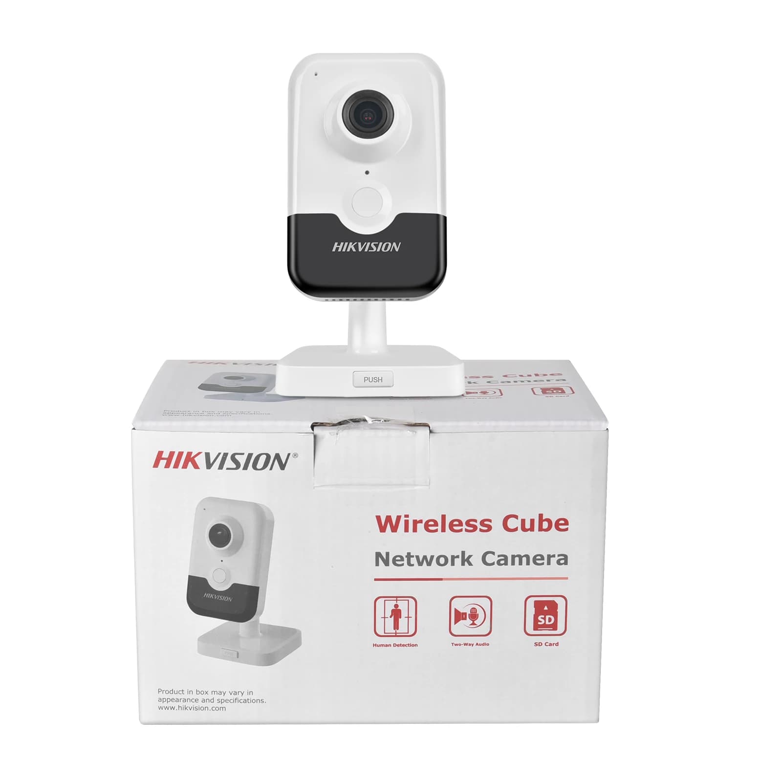 Hikvision 4MP Wi-Fi IP Camera DS-2CD2443G2-IW Indoor Human Body Detection Cube IR Network Camera PoE Two-way Audio SD Card Slot