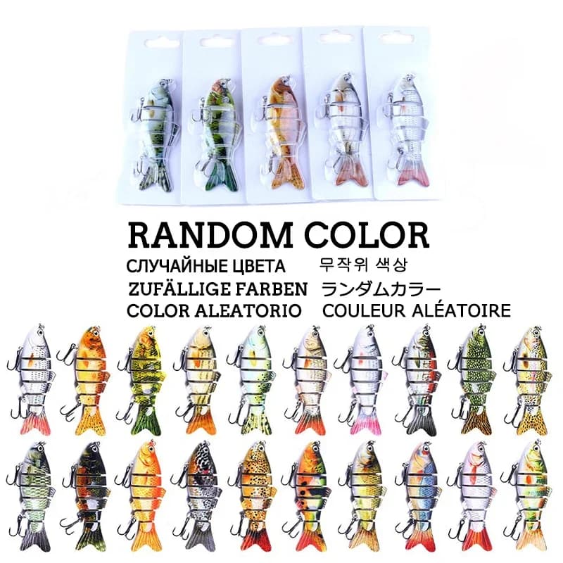 Fishing Lure Sinking 10cm/17.5g Multi Jointed 6 Segment Swimbait Wobblers Crankbait Hard Bait Pesca Tackle 15/12/10/8/5/3/1PCS