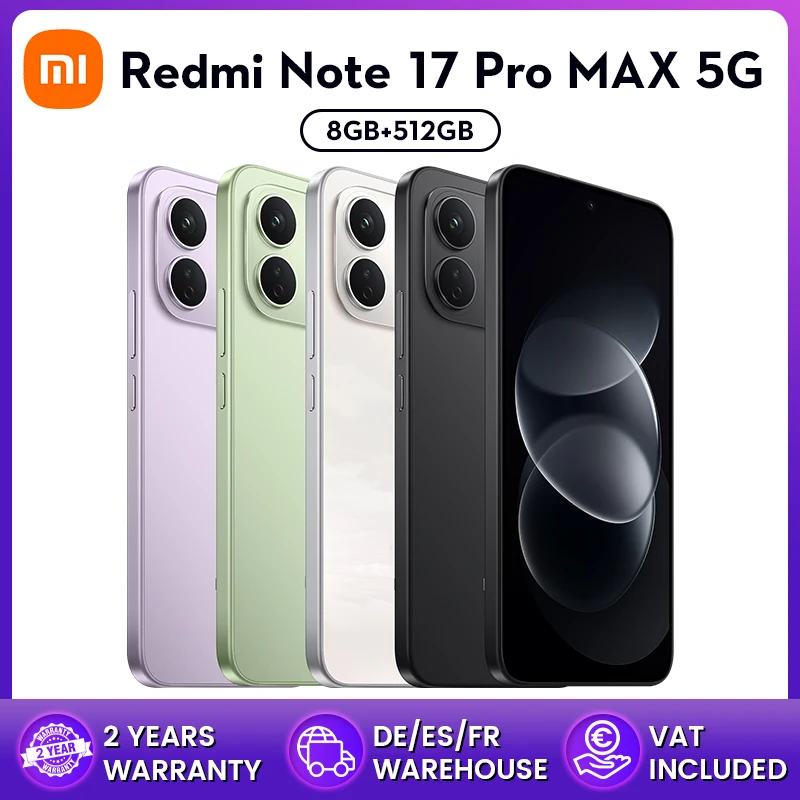 Global Version Redmi Note 17 Pro Max 5G  Smartphone 5G 6.83" AMOLED display 100w HyperCharge 10000mAh battery Powerful Snapdragong 6 Gen 5 Al ultra-clear imaging system IP66 IP68 IP69 IP69K