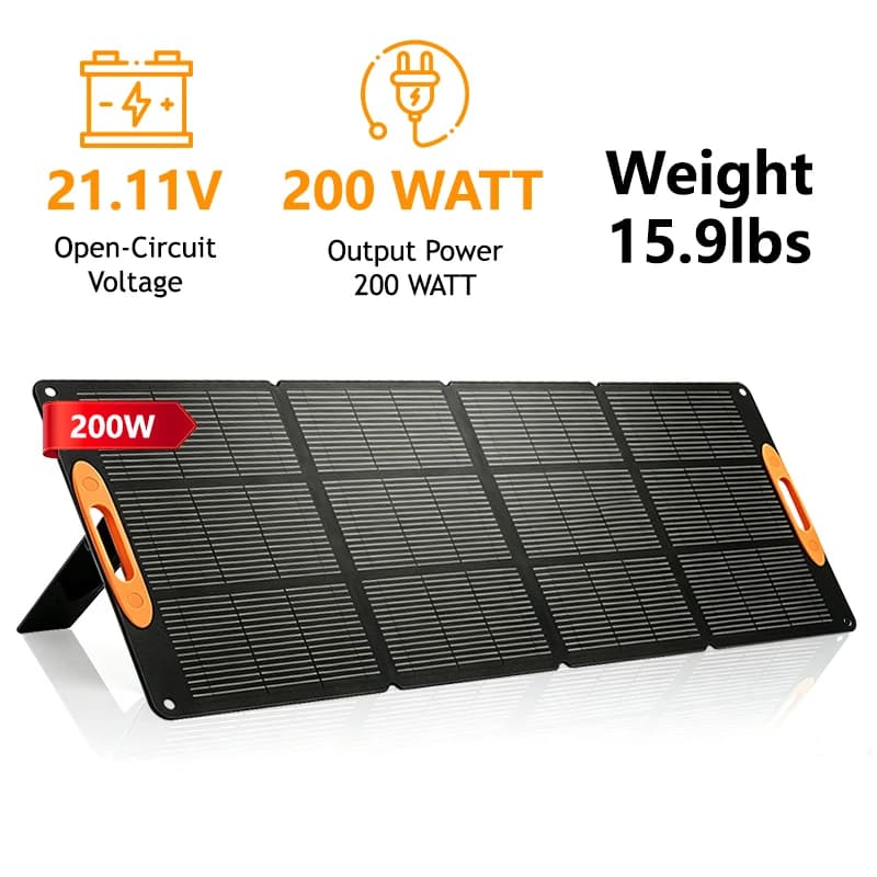 200W Foldable 420w Solar Panel Monocrystalline High Efficiency Portable Waterproof Solar Charger Kit Multi-Output Fold Solar Panel for Outdoor Camping RV Van Life Portable Power Station Off Grid
