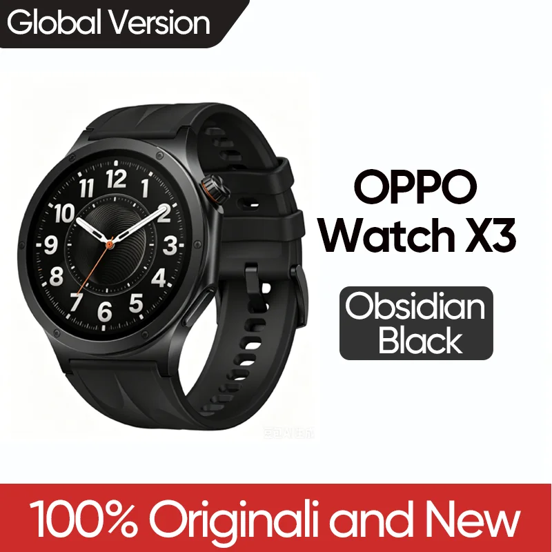 Global Version OPPO Watch X3 Smart Watch Ultra-Light Titanium Alloy Case 1.50" LTPO AMOLED Display 16-day Battery Life NFC IP68