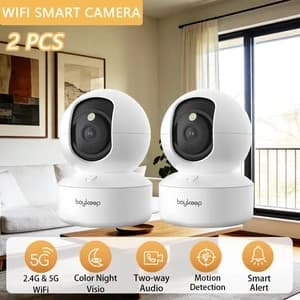 BoyKeep 3MP 5G/2.4GHz WiFi Indoor Home Security IP Smart Baby Monitor Camera Automatic Tracking 24/7 Video Surveillance Camera