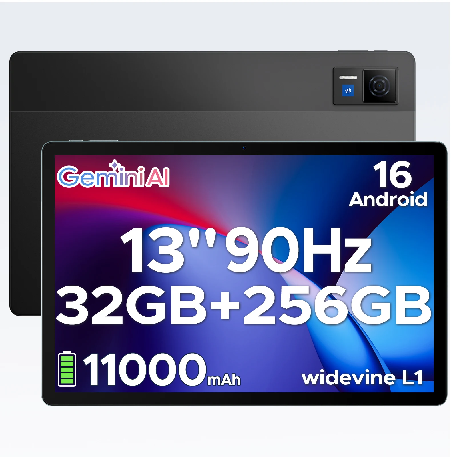 DOOGEE Android 16 U13 2 in 1 Tablet PC 13 inch 32GB(6 + 26) 256GB Gemini AI mAh Battery Widevine L1 stand Tablet PC New