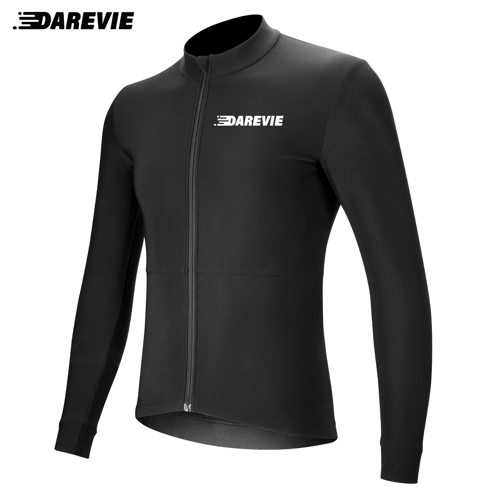 DAREVIE Cycling Jersey Winter Thermal Fleece Cycling Jersey Men Long Sleeve Hot Warm Soft Brushed Breathable Bicycle Clothing