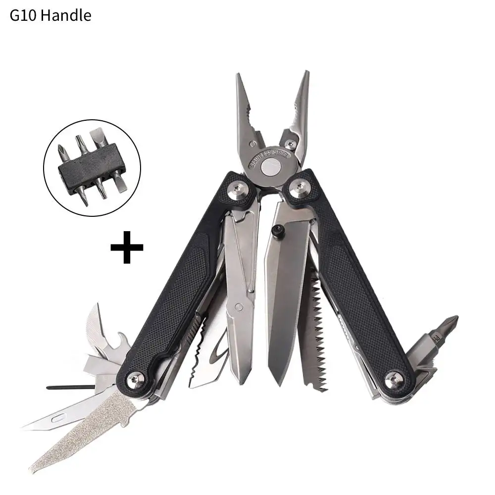 Daicamping DL7 Titanium G10 Stainless Handle Outdoor Camping Folding EDC Multi Tools Pliers Hand Tools Set Multi-tools Kit