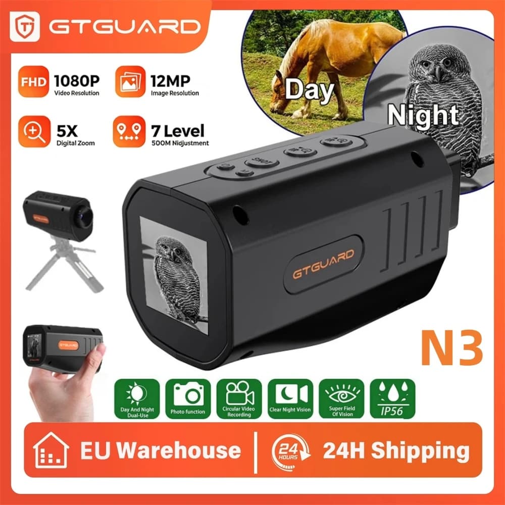 1080P Night Vision Binoculars 5X Digital Zoom Head Mount Photos Videos Infrared Night-Visions Goggles Day/Night Hunting Wildlife