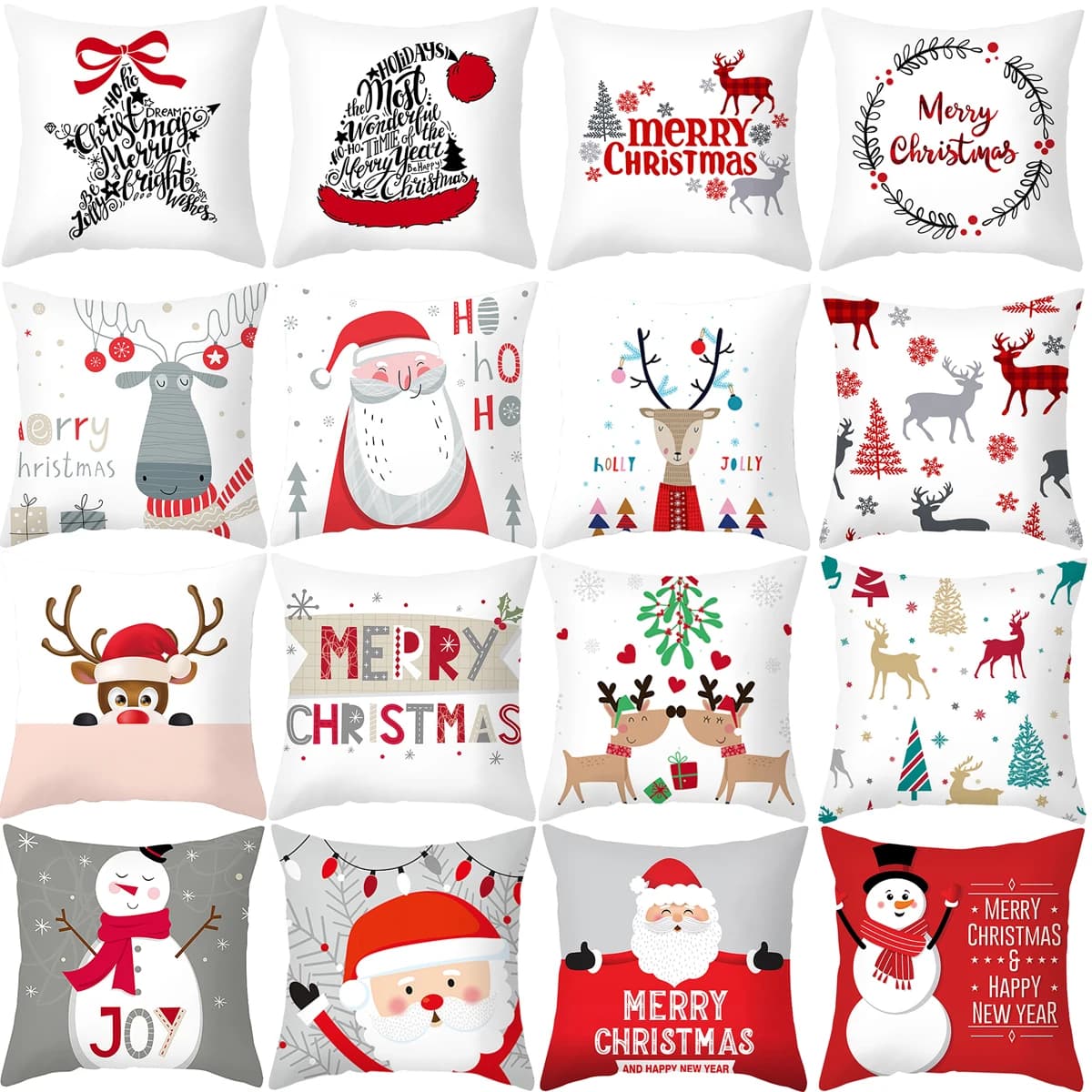 45*45 Christmas Cushion Cover Pillowcase Merry Christmas Decoration Cushion Pillow Cases Home 2025 Xmas Gifts Pillow Covers