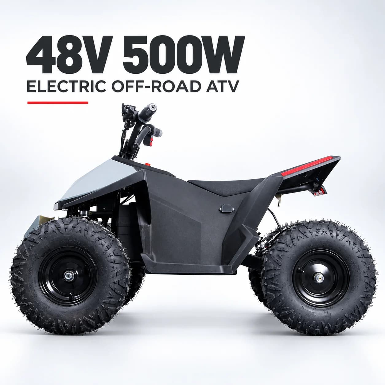 48V 500W Electric Off-Road Electric ATV with 3 Speeds, Suspension, Hydraulic Disc Brakes & LED Lights