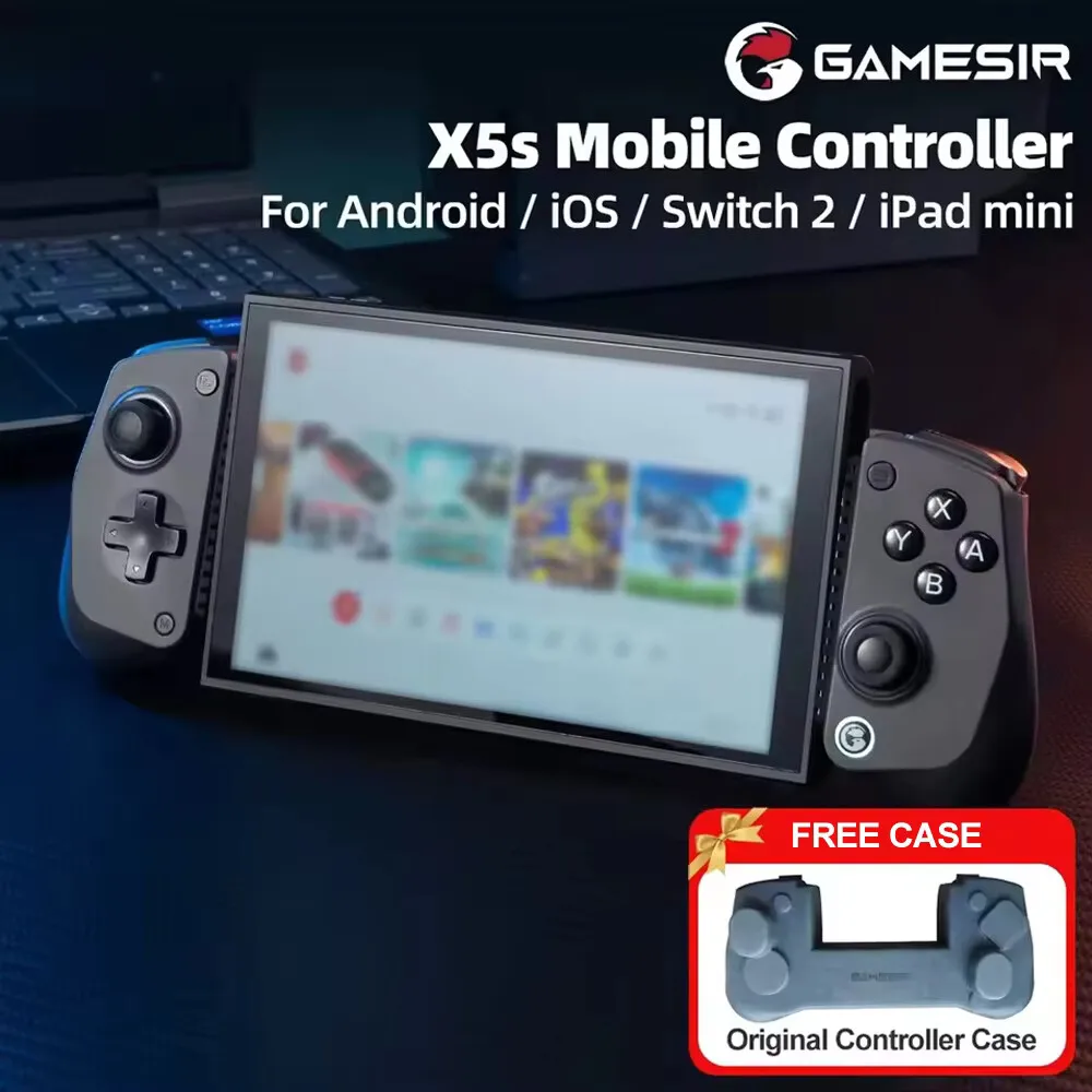 GameSir X5s Wireless Mobile Gaming Controller for Android iOS PC Gamepads  Nintendo Switch 2/1 Controle 6-Axis Gyro HD Rumble