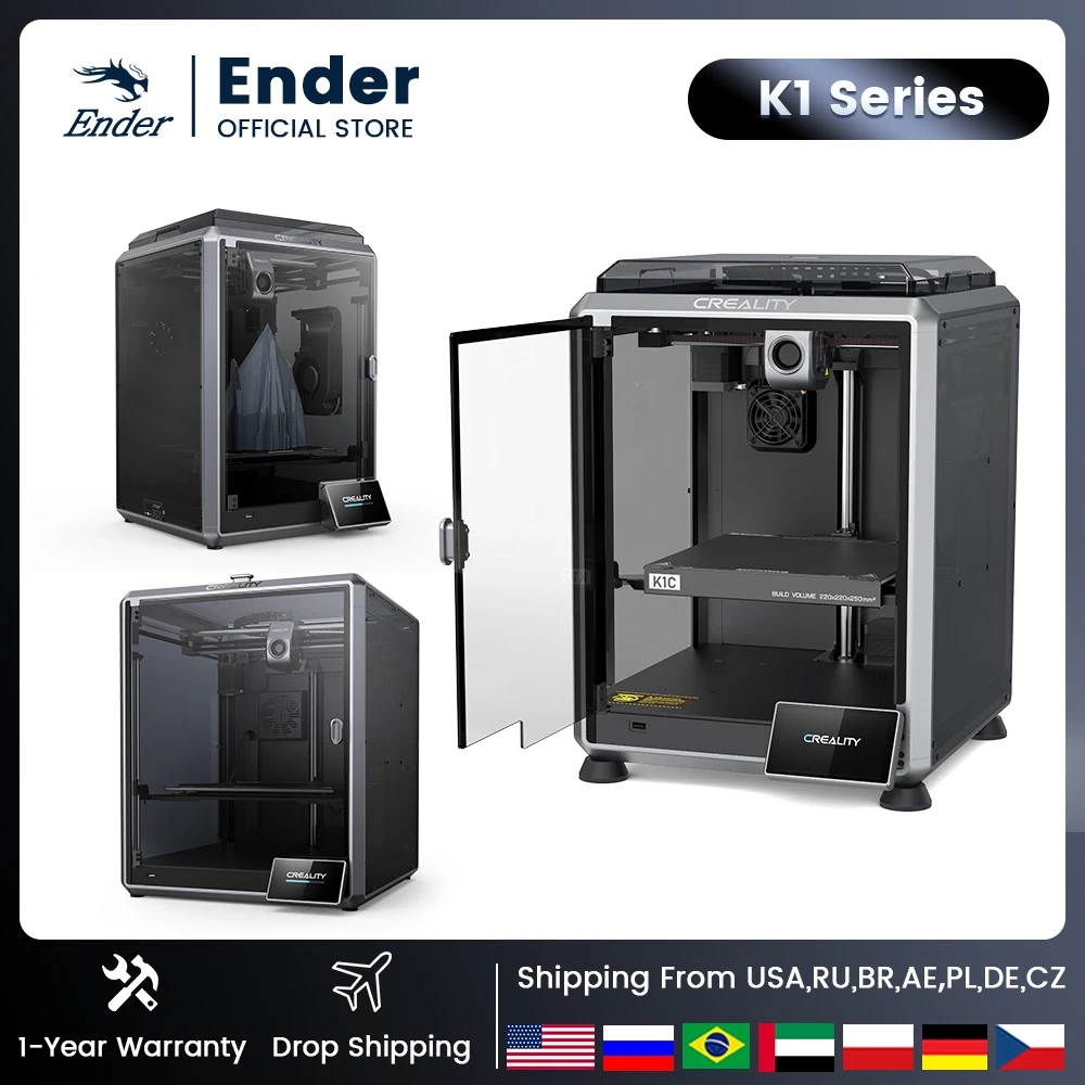 Creality K1/K1MAX/K1C 2025 3D Printer Max. 32MM³/S Flow Hotend Printing Speed 600MM/S Dual-gear Direct Drive Extruder