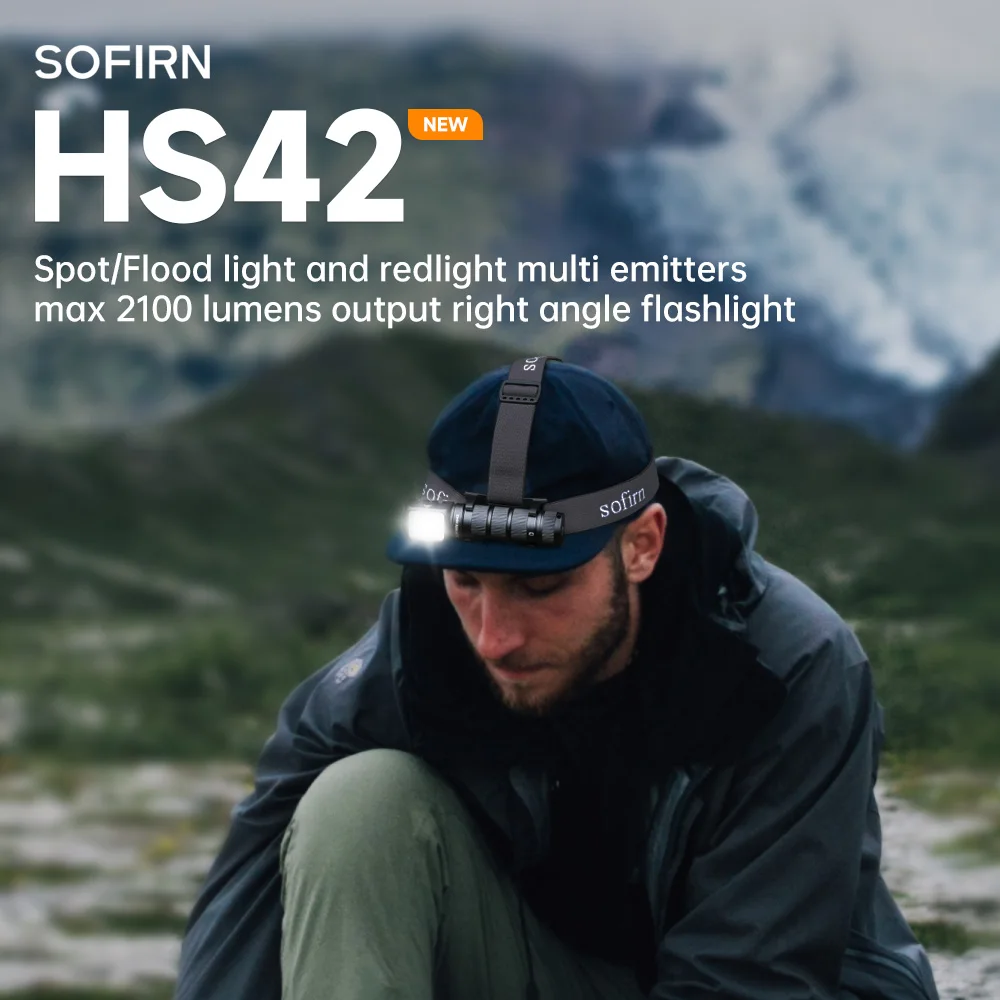 SOFIRN HS42 Headlamp 2100lm 18650 EDC USB C Rechargeable Flashlight SST40 LED Torch with Magnetic for Camping